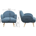 Boucle Sherpa Upholstered Accent Chair, Single Seat