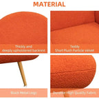 Boucle Sherpa Upholstered Accent Chair, Single Seat