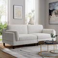 Corduroy Loveseat Sofa, 3-Seater, Beige/Grey/Orange/Green/Light Grey