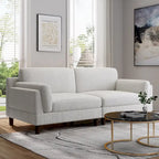 Corduroy Loveseat Sofa, 3-Seater, Beige/Grey/Orange/Green/Light Grey