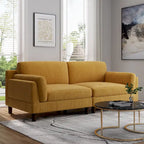 Corduroy Loveseat Sofa, 3-Seater, Beige/Grey/Orange/Green/Light Grey