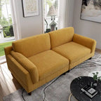 Corduroy Loveseat Sofa, 3-Seater, Beige/Grey/Orange/Green/Light Grey