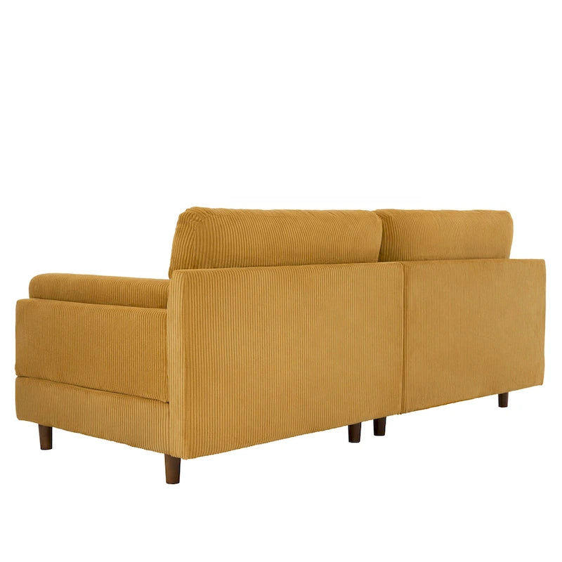 Corduroy Loveseat Sofa, 3-Seater, Beige/Grey/Orange/Green/Light Grey