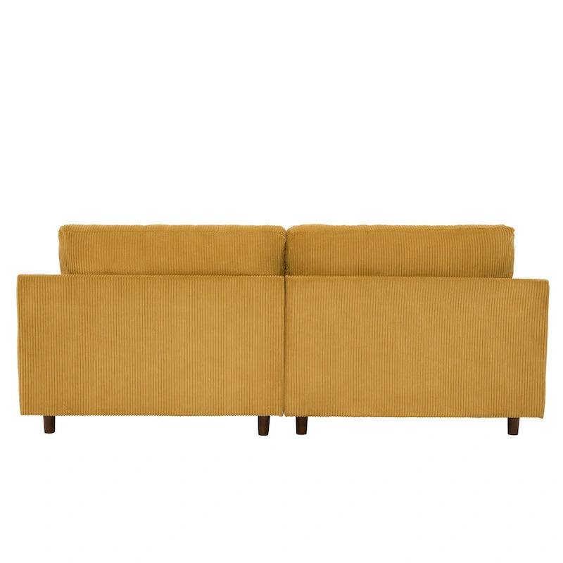 Corduroy Loveseat Sofa, 3-Seater, Beige/Grey/Orange/Green/Light Grey