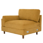 Corduroy Loveseat Sofa, 3-Seater, Beige/Grey/Orange/Green/Light Grey