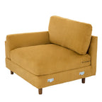 Corduroy Loveseat Sofa, 3-Seater, Beige/Grey/Orange/Green/Light Grey