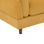 Corduroy Loveseat Sofa, 3-Seater, Beige/Grey/Orange/Green/Light Grey