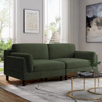 Corduroy Loveseat Sofa, 3-Seater, Beige/Grey/Orange/Green/Light Grey