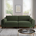 Corduroy Loveseat Sofa, 3-Seater, Beige/Grey/Orange/Green/Light Grey