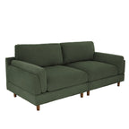 Corduroy Loveseat Sofa, 3-Seater, Beige/Grey/Orange/Green/Light Grey