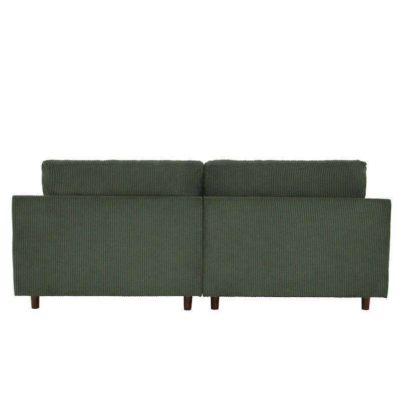 Corduroy Loveseat Sofa, 3-Seater, Beige/Grey/Orange/Green/Light Grey