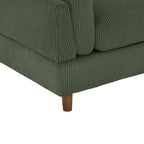 Corduroy Loveseat Sofa, 3-Seater, Beige/Grey/Orange/Green/Light Grey