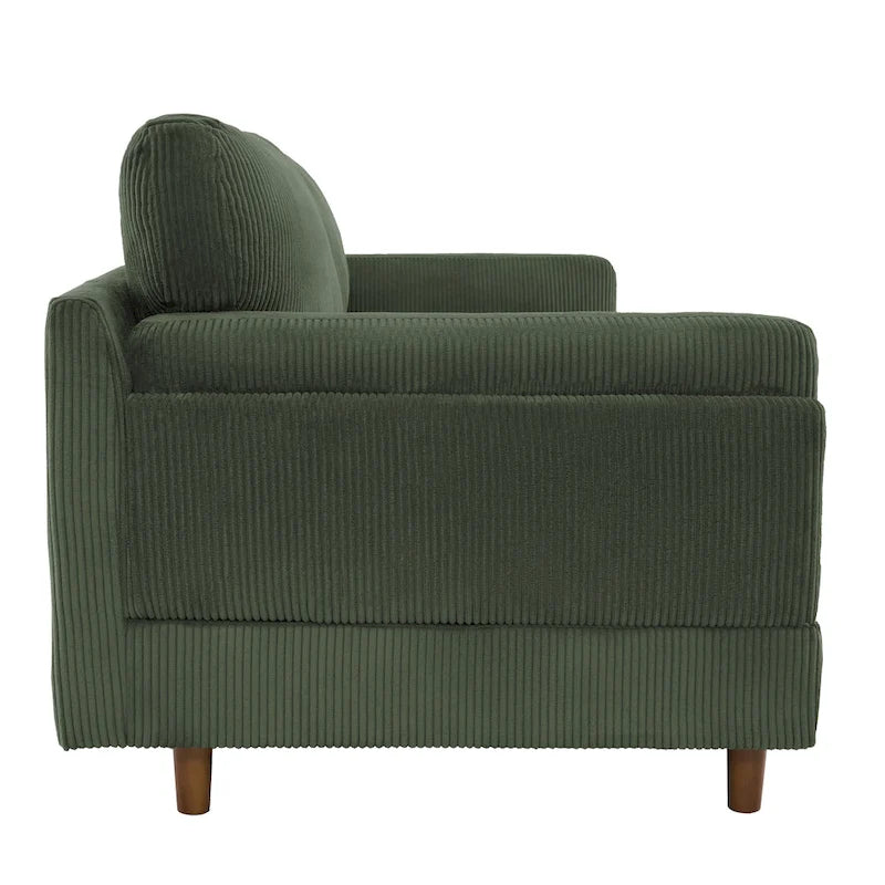 Corduroy Loveseat Sofa, 3-Seater, Beige/Grey/Orange/Green/Light Grey