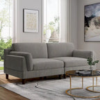 Corduroy Loveseat Sofa, 3-Seater, Beige/Grey/Orange/Green/Light Grey