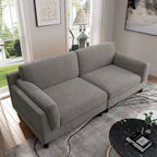 Corduroy Loveseat Sofa, 3-Seater, Beige/Grey/Orange/Green/Light Grey