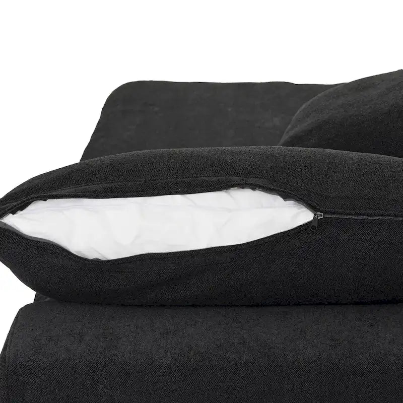 Khaki/Grey/White/Black | L-Shaped 3-Piece Sectional Sofa Set | Seats 5