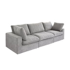 Khaki/Grey/White/Black | L-Shaped 3-Piece Sectional Sofa Set | Seats 5