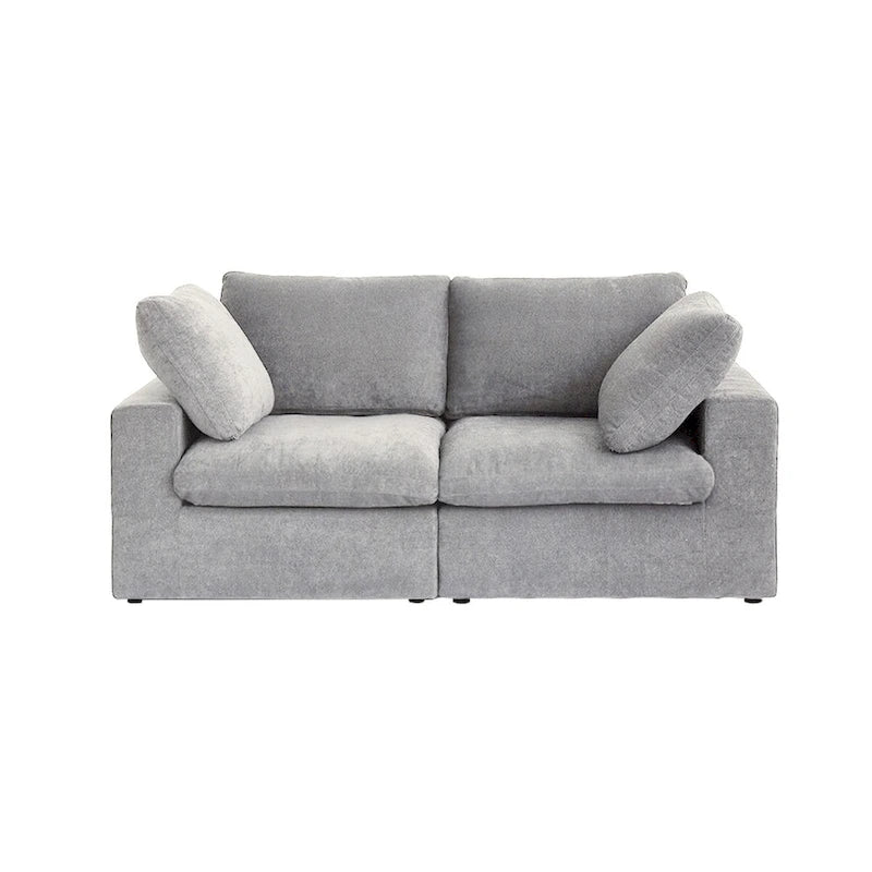 Khaki/Grey/White/Black | L-Shaped 3-Piece Sectional Sofa Set | Seats 5
