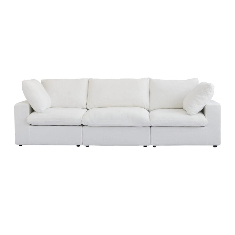 Khaki/Grey/White/Black | L-Shaped 3-Piece Sectional Sofa Set | Seats 5