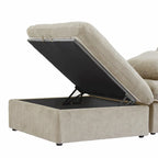 Khaki/Grey/White/Black | L-Shaped 3-Piece Sectional Sofa Set | Seats 5