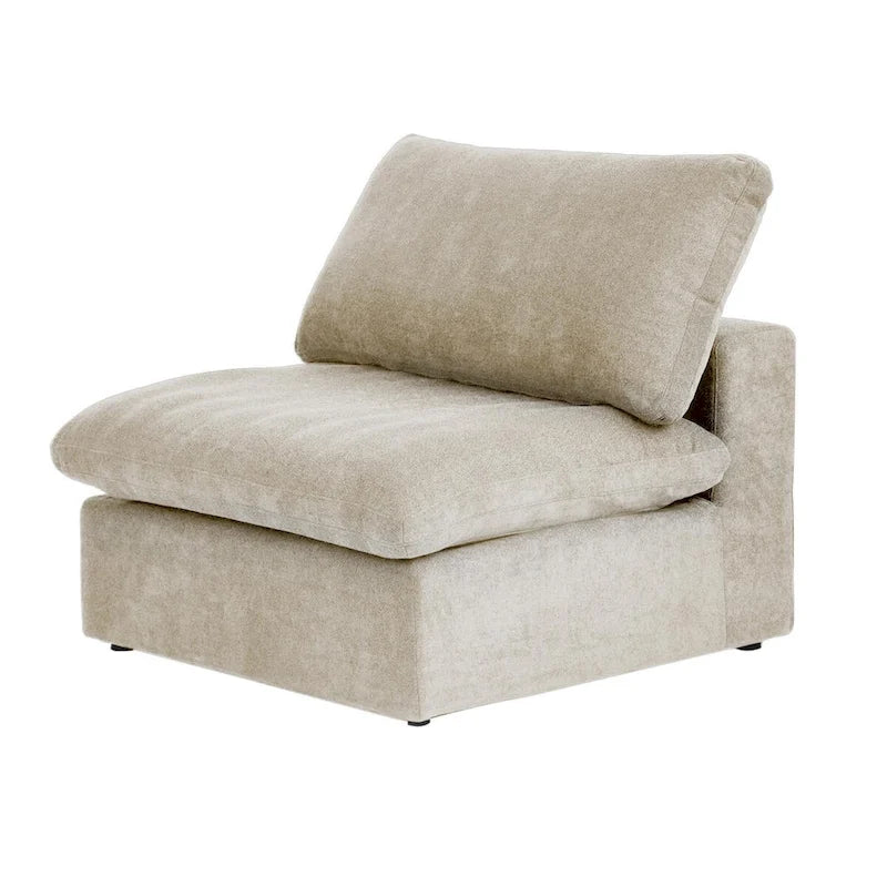 Khaki/Grey/White/Black | L-Shaped 3-Piece Sectional Sofa Set | Seats 5