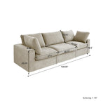 Khaki/Grey/White/Black | L-Shaped 3-Piece Sectional Sofa Set | Seats 5