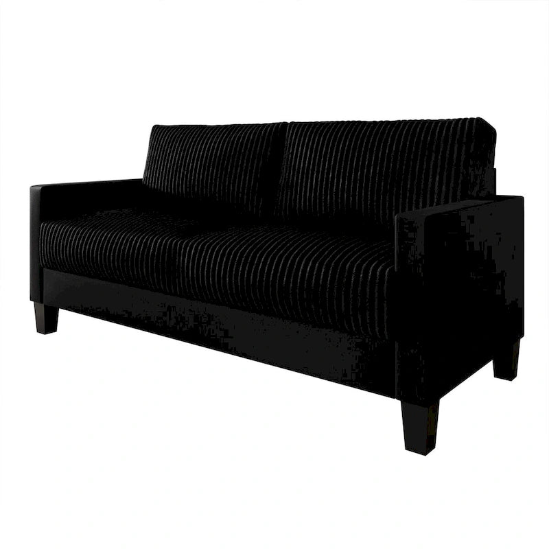 Corduroy Velvet 3-Seater Sofa, Mid-Century Style
