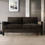Corduroy Velvet 3-Seater Sofa, Mid-Century Style