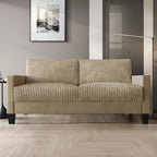 Corduroy Velvet 3-Seater Sofa, Mid-Century Style