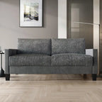 Corduroy Velvet 3-Seater Sofa, Mid-Century Style
