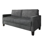 Corduroy Velvet 3-Seater Sofa, Mid-Century Style