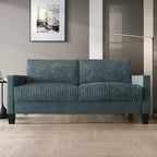 Corduroy Velvet 3-Seater Sofa, Mid-Century Style
