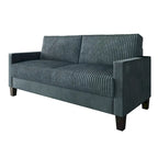 Corduroy Velvet 3-Seater Sofa, Mid-Century Style