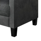 Corduroy Velvet 3-Seater Sofa, Mid-Century Style