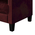 Corduroy Velvet 3-Seater Sofa, Mid-Century Style