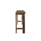 Brown Rustic Reclaimed Wood & Metal Console Table