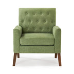 Wheat / Navy / Beige / Green / Gray Linen Button-Tufted Armchair, Set of 2