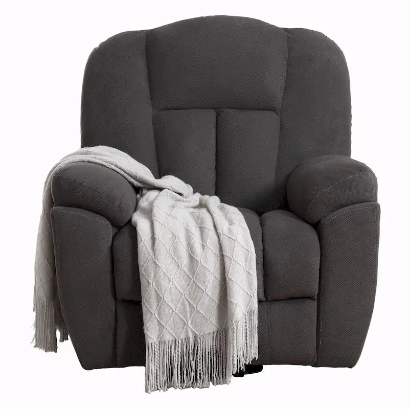 Fauteuil releveur inclinable électrique beige/gris avec chauffage et massage – 1 personne