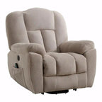 Beige / Grey Power Lift Recliner Chair with Heat & Massage – 1-Person