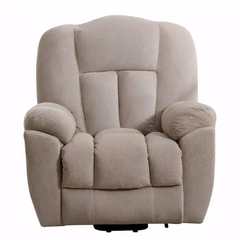 Beige / Grey Power Lift Recliner Chair with Heat & Massage – 1-Person