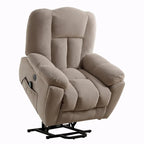 Beige / Grey Power Lift Recliner Chair with Heat & Massage – 1-Person