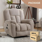 Beige / Grey Power Lift Recliner Chair with Heat & Massage – 1-Person