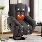 Beige / Grey Power Lift Recliner Chair with Heat & Massage – 1-Person