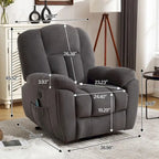 Beige / Grey Power Lift Recliner Chair with Heat & Massage – 1-Person