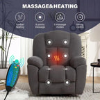 Beige / Grey Power Lift Recliner Chair with Heat & Massage – 1-Person
