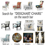 Multicolor Abstract Mid-Century Accent Chair – Single Seat, Polyester Upholstery