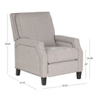 Coconut Push-Back Recliner, Upholstered, Single Seat