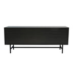 Modern TV Stand with 2 Drawers & Open Shelves, Fits up to 60" TV – Walnut / Ebony / White / Phantom Grey