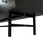 Modern TV Stand with 2 Drawers & Open Shelves, Fits up to 60" TV – Walnut / Ebony / White / Phantom Grey