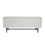Modern TV Stand with 2 Drawers & Open Shelves, Fits up to 60" TV – Walnut / Ebony / White / Phantom Grey
